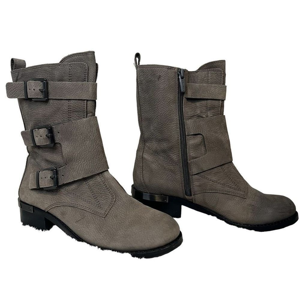 Vince Camuto gray leather ankle boots size 6.5M
